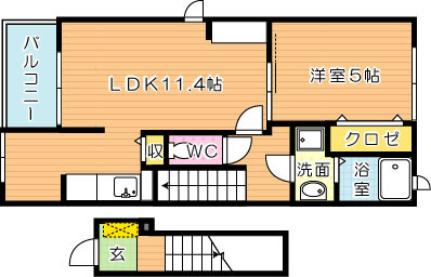 イリーデヤハタ　A棟 間取り図