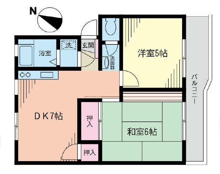 能見堂コーポ 106号室 間取り