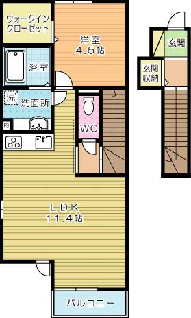 リーヴァ・ヴィラ　ヴィラ 206号室 間取り