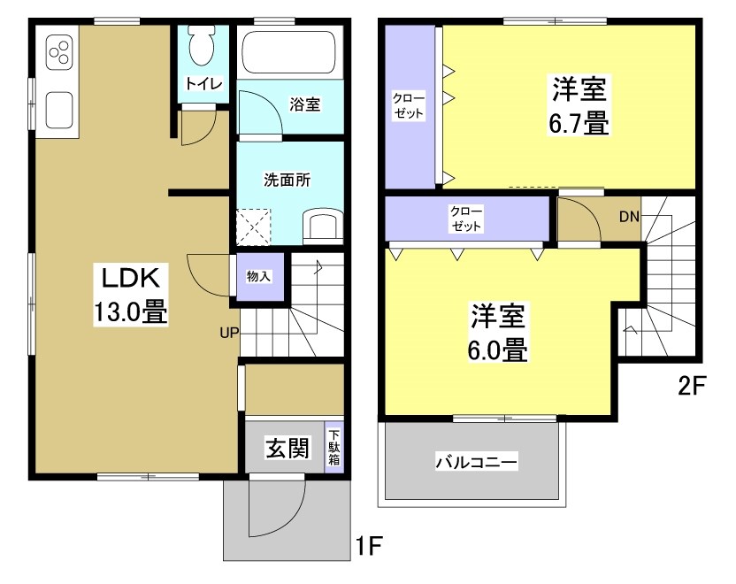メゾネット・ブリーズⅠ 間取り図