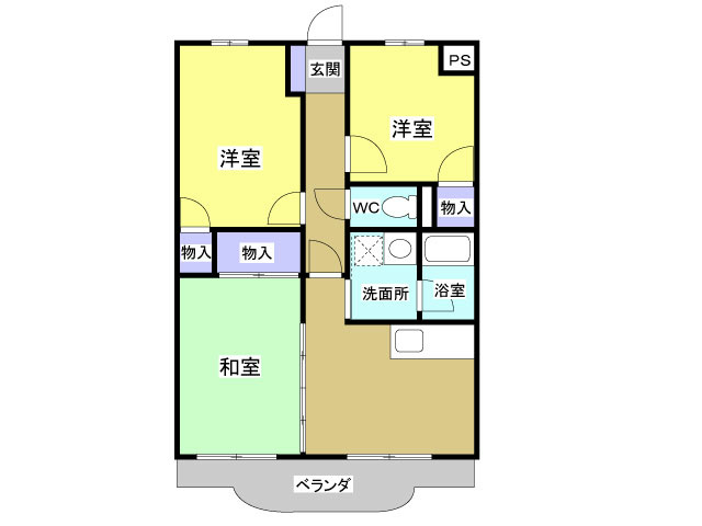 ガーデン葉月Ⅰ 201号室 間取り