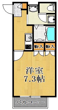 エスポワール市場上町 103号室 間取り