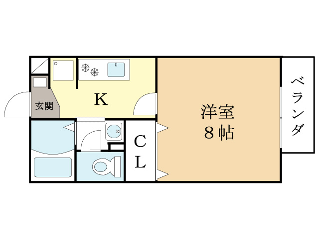 ウィルコート精華B棟 間取り