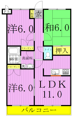 フォレストヴィラ船戸 103号室 間取り