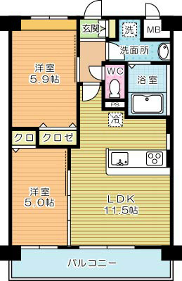 リオ　ラクーコ 806号室 間取り