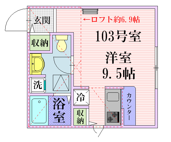 プリマガーデン壱番館 201号室 間取り