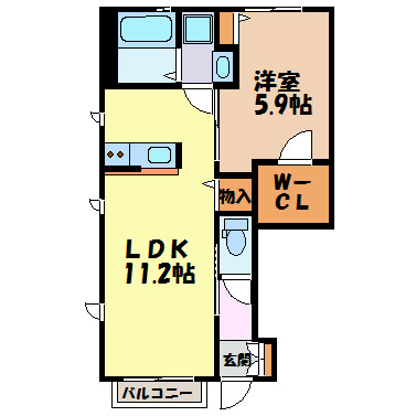 ベルソレイユ春岡 間取り図