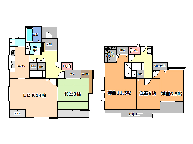栃木県宇都宮市豊郷台２丁目32-4 間取り