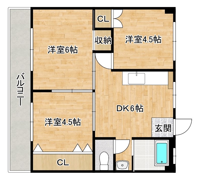 中村ビル  302号室 間取り