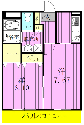 エクシードきよしが丘 303号室 間取り