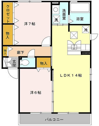 リジェールDonDonB 102号室 間取り