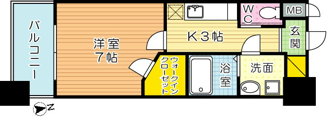 ギャラン竪町 811号室 間取り