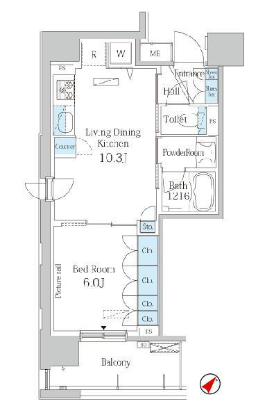 パークアクシス西船橋本郷町 間取り図