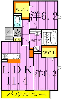 polaris 301号室 間取り