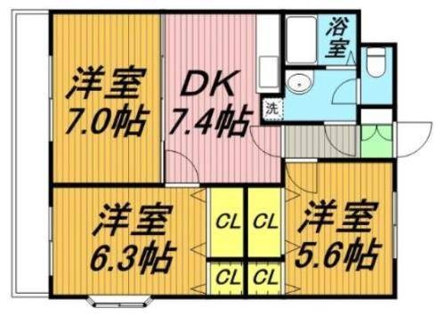 インゼルドルフ 201号室 間取り