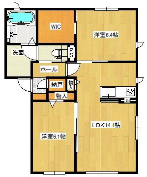 コリーヌ・ヴィラ　Ⅰ 102号室 間取り