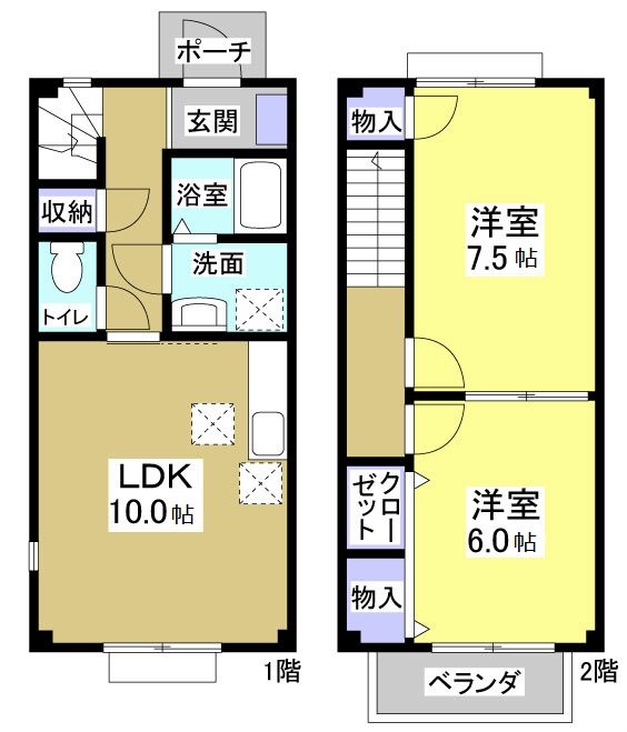 プランドールUn 101号室 間取り
