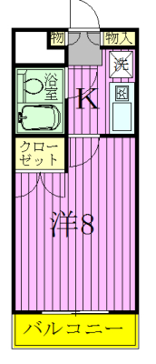 東洋ハイツ相模台 401号室 間取り