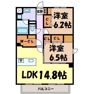 シャトン吹上 間取り図