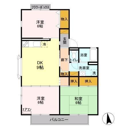 サンＶパーク7 103号室 間取り