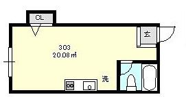 トレンディー辻堂 303号室 間取り