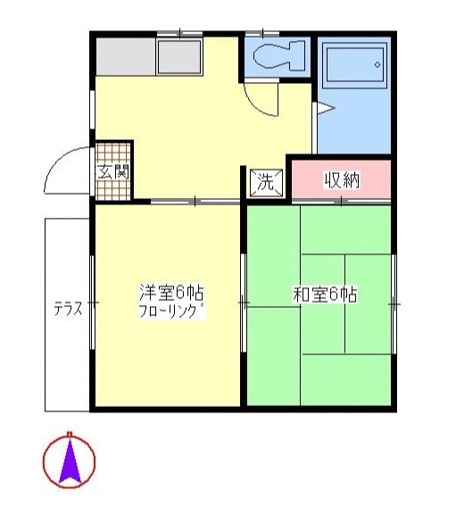 大塚ハイツA 102号室 間取り