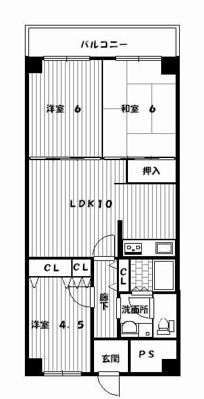 ネオコーポ真田山公園 間取り