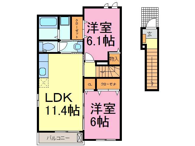 コーポラメールⅡ 間取り図