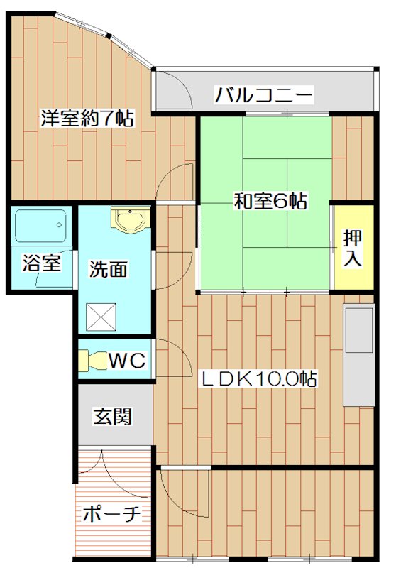 ドムス西高槻 201号室 間取り