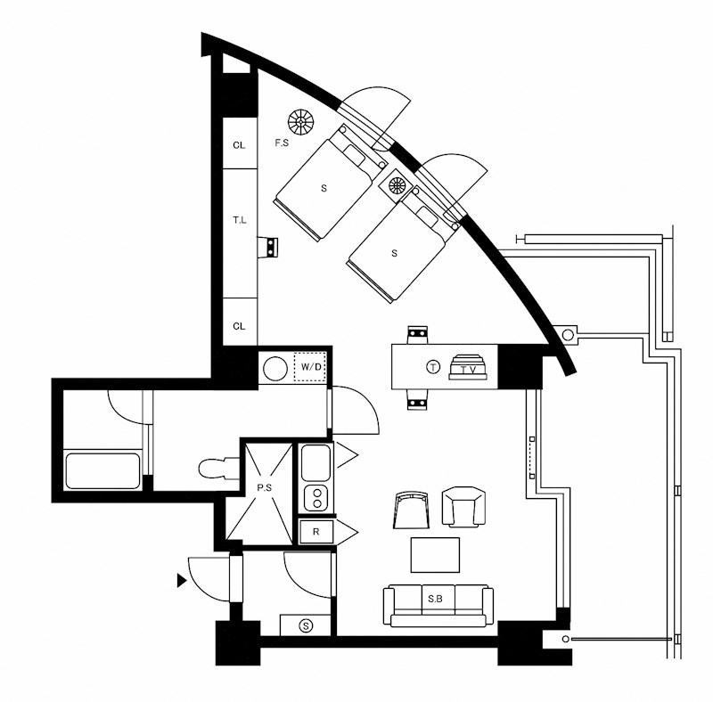 ザ・レジデンシャルスイート・福岡 間取り図