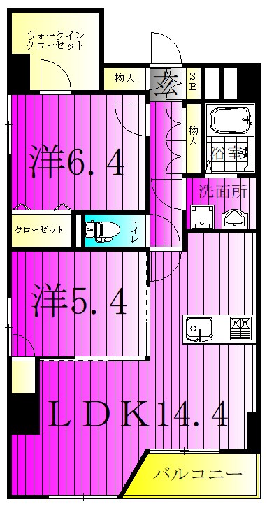 Murray Hill 705号室 間取り