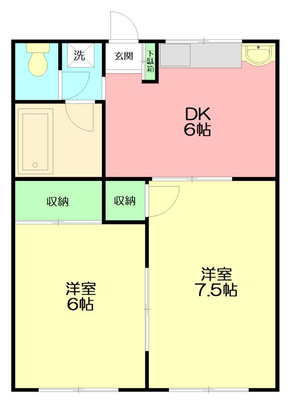 清水マンション 101号室 間取り