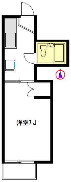 川島コーポ 102号室 間取り