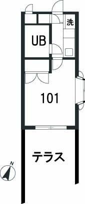 ユースフル伊勢原 101号室 間取り