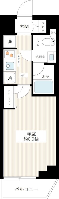 HY's crecer 清澄白河 0216号室 間取り
