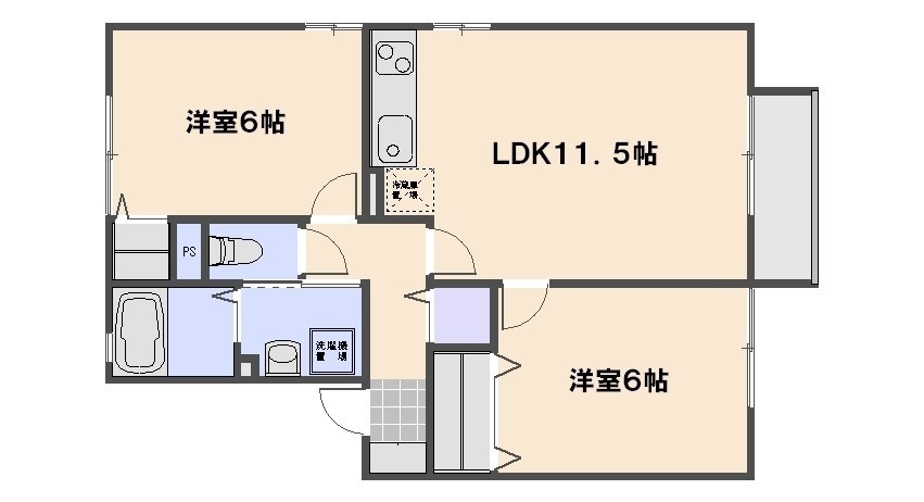 ファミール三筋 B棟 間取り