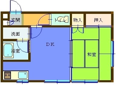 リバーハイツ小牧 2A号室 間取り