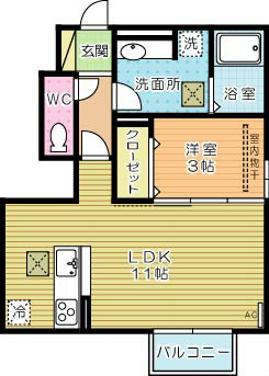 ル・メイユール・スーヴニール 101号室 間取り