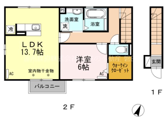 フルール 202号室 間取り