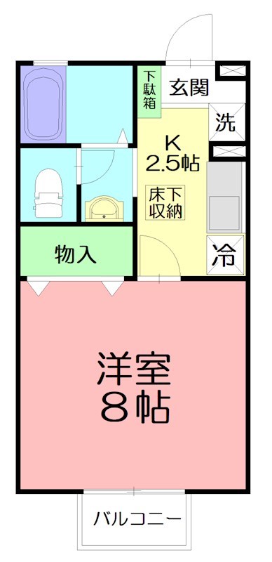 エクレール鎌倉 101号室 間取り