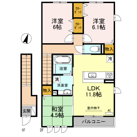 アバンツァート長砂　Ａ棟 間取り図