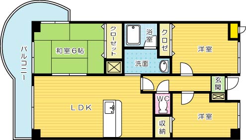 ニューガイア上石田 間取り図