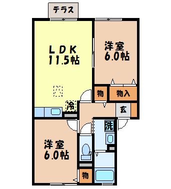 グリーンコート長与Ⅱ 間取り