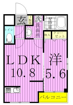 CREW HOUSE 東松戸 202号室 間取り
