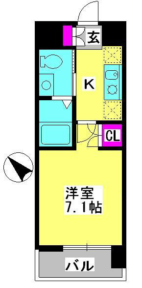 アース湘南台 303号室 間取り