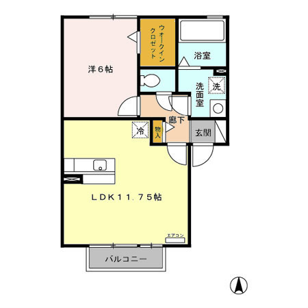 クルール　Ａ 間取り図