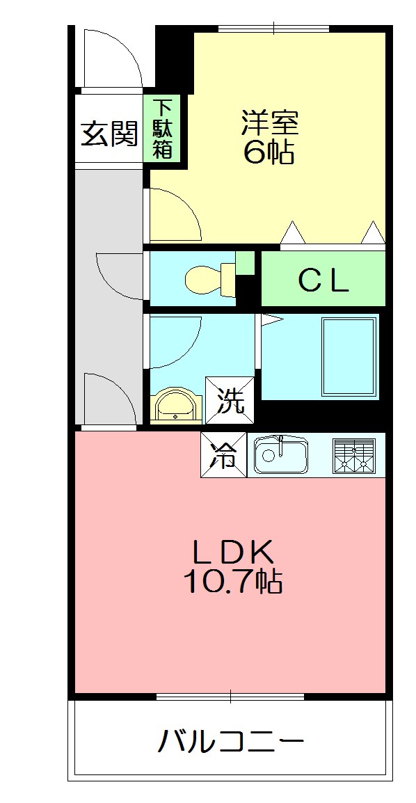 ソレアード 405号室 間取り