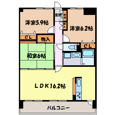ファヴォール白壁 間取り図