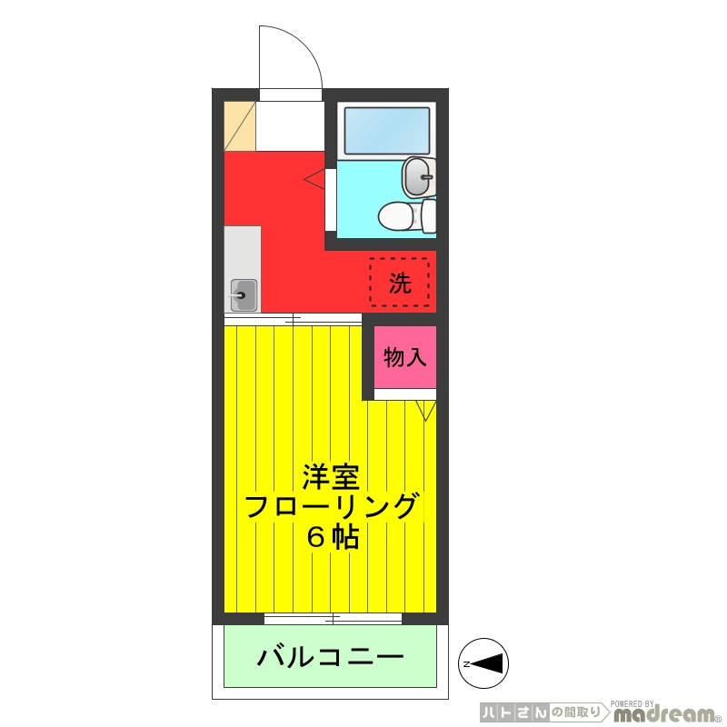 レイク・アベニュー大岡山 203号室 間取り