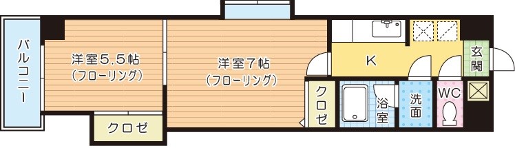 デザイナープリンセス３３ 907号室 間取り